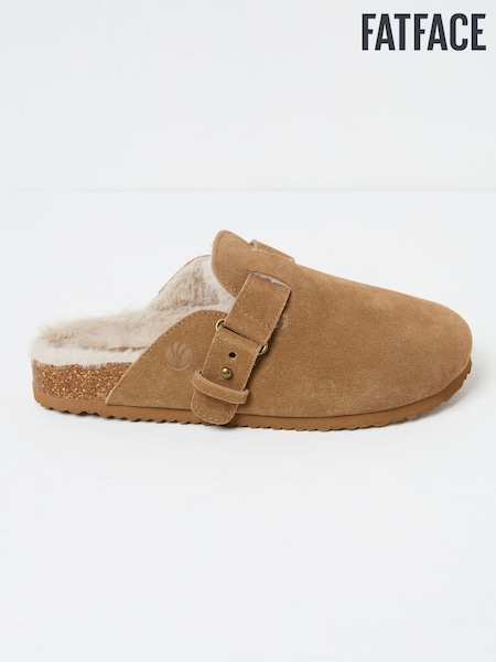 FatFace Elsie Tan Brown House Shoes (Q60537) | £42.50