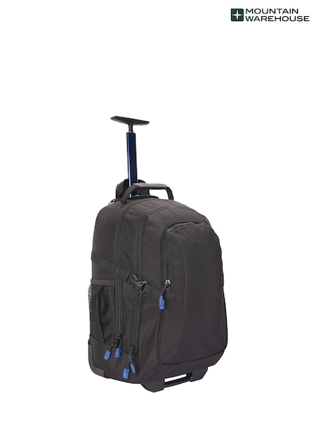 Mountain Warehouse Black Voyager 35L Wheelie Rucksack Bag (Q60663) | £56