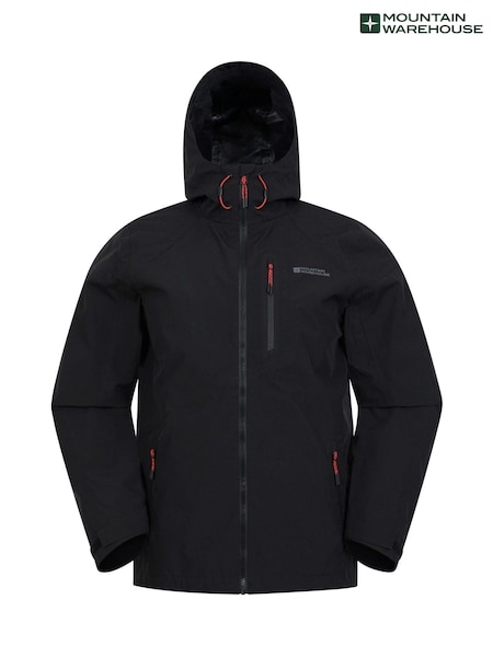 Mountain Warehouse Black Mens Bachill Waterproof Jacket (Q60750) | £96