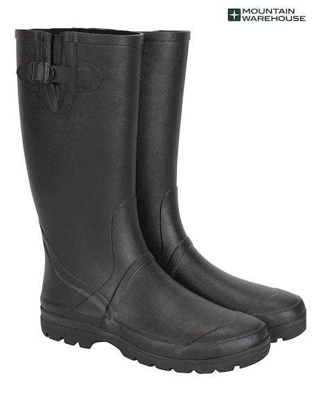 Mountain Warehouse Black Tall Rubber Mens Wellies (Q60756) | £46