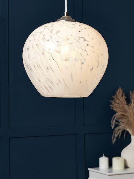 BHS Nickel Agnes Flakestone Pendant Ceiling Light (Q60838) | £45