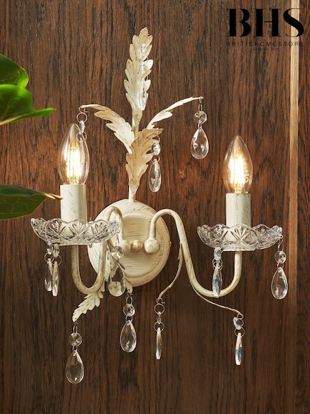 BHS Gold/Cream Paisley Wall Light (Q60851) | £40