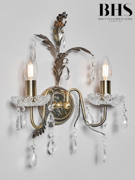 BHS Antique Brass Paisley Wall Light (Q60858) | £40