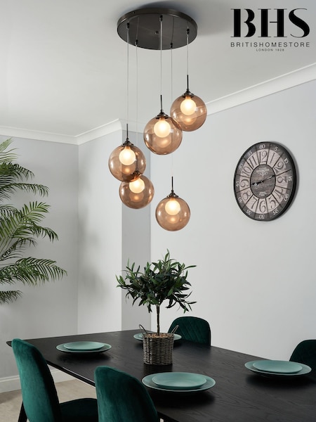 BHS Brass Peatrice 5 Light Cluster Pendant Ceiling Light (Q60870) | £160