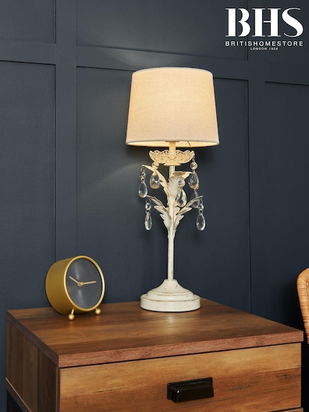BHS Gold/Cream Paisley Table Lamp (Q60871) | £40