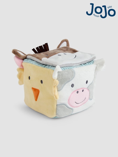 JoJo Maman Bébé Farm Plush Activity Cube (Q60894) | £24