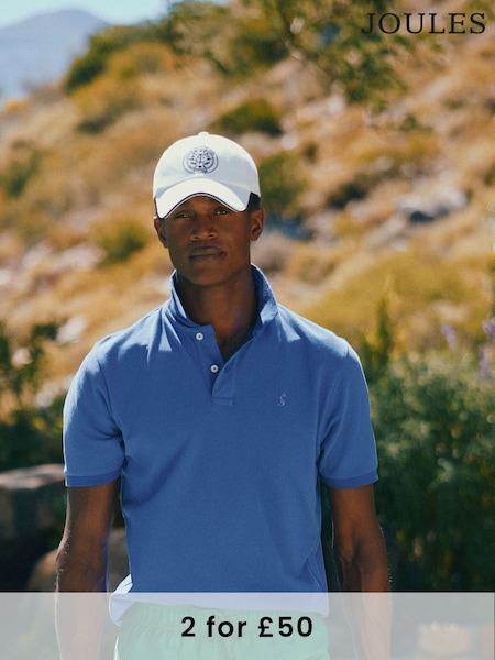 Joules Woody Light Blue Cotton Pique Polo Shirt (Q61244) | £30