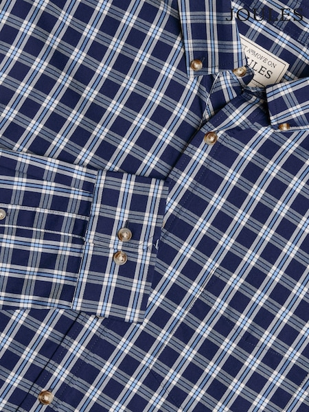 Joules Get A Move On Blue Stretch Shirt (Q61525) | £49.50