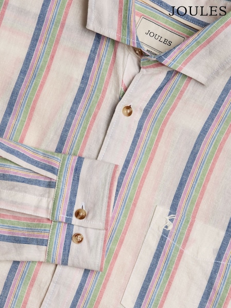 Joules Linen Blend Multi Long Sleeve Shirt (Q61542) | £49.50