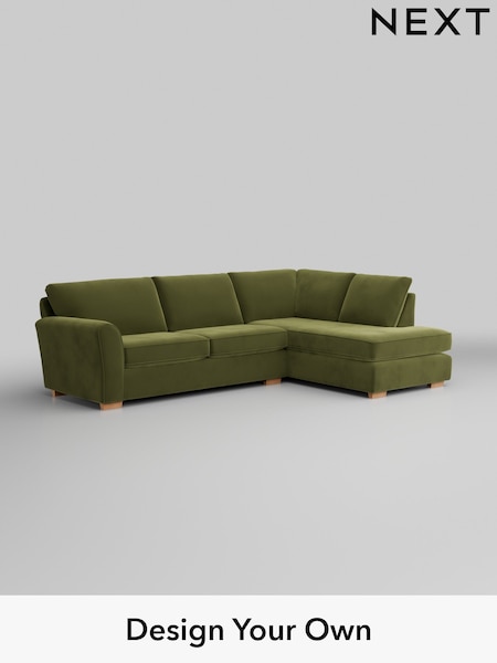 Plush Velvet Easy Clean/Mid Olive Green Michigan Ii (Q61781) | £1,650