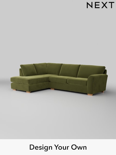 Plush Velvet Easy Clean/Mid Olive Green Michigan Ii (Q61781) | £1,650