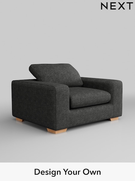 Boucle Weave Easy Clean/Charcoal Grey N. Premium The Snuggle Grand (Q61877) | £1,299