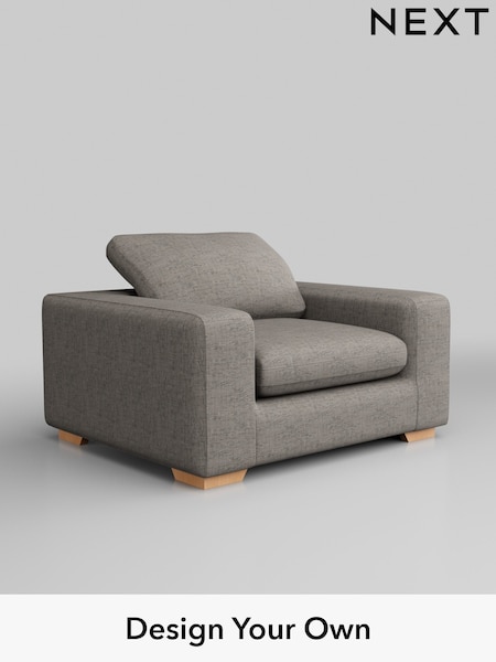 Boucle Weave Easy Clean/Light Dove Grey N. Premium The Snuggle Grand (Q61884) | £1,299