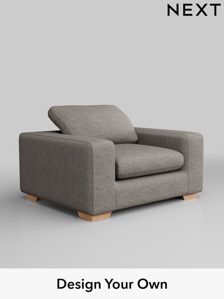 Boucle Weave Easy Clean/Light Dove Grey N. Premium The Snuggle Grand (Q61884) | £1,299