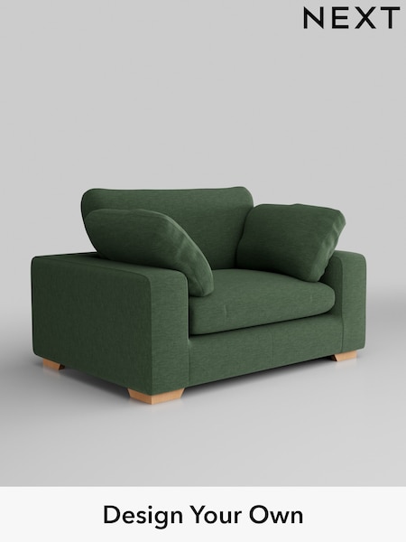 Fine Chenille Easy Clean/Mid Khaki Green N. Premium The Snuggle Grand (Q61940) | £1,599