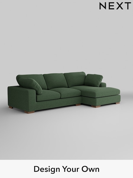 Fine Chenille Easy Clean/Mid Khaki Green N. Premium The Snuggle Grand (Q61940) | £2,675
