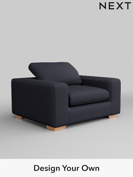 Tweedy Blend Easy Clean/Dark Slate Blue N. Premium The Snuggle Grand (Q61995) | £1,299
