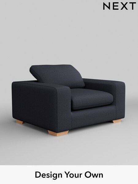 Tweedy Blend Easy Clean/Dark Slate Blue N. Premium The Snuggle Grand (Q61995) | £1,299