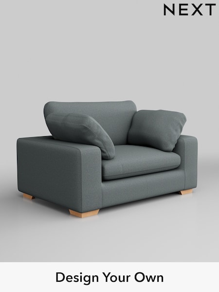 Tweedy Blend Easy Clean/Mid Slate Teal Green N. Premium The Snuggle Grand (Q62001) | £1,499