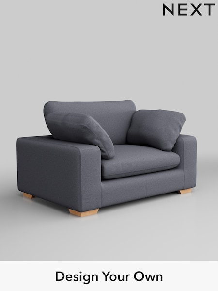 Tweedy Blend Easy Clean/Mid Slate Blue N. Premium The Snuggle Grand (Q62002) | £1,499