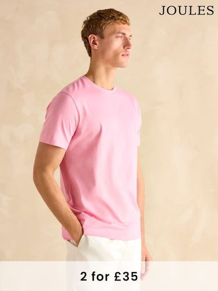 Joules Everyday Light Pink Crew Neck T-Shirt (Q62019) | £18