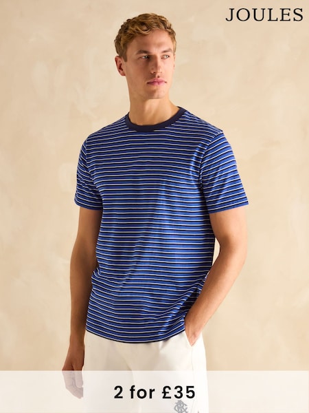 Joules Everyday Blue Stripe Crew Neck T-Shirt (Q62036) | £22