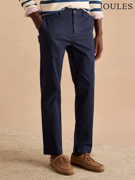 Joules Classic Fit Navy Chino Trousers (Q62048) | £40