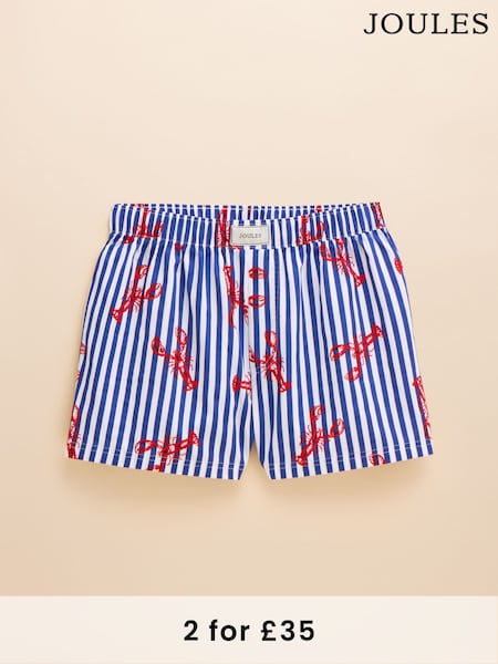 Joules Red Lobster Print Woven Boxers (Q62198) | £20