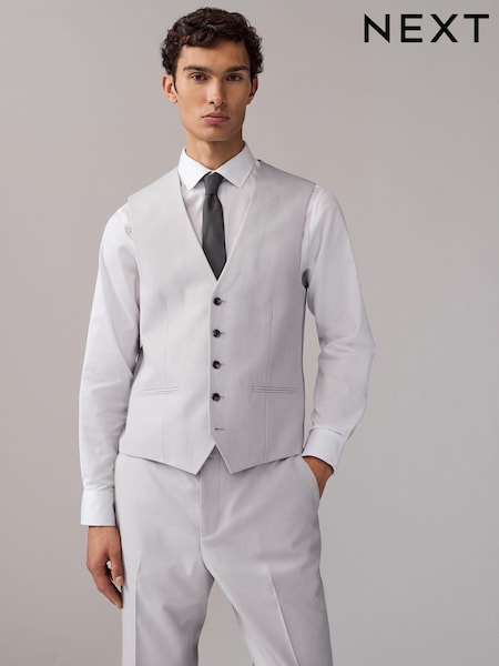 Neutral Textured Suit Waistcoat (Q62648) | £40