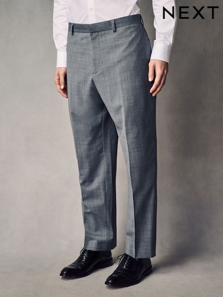 Grey Slim Fit Wool Blend Motionflex Suit Trousers (Q62658) | £59