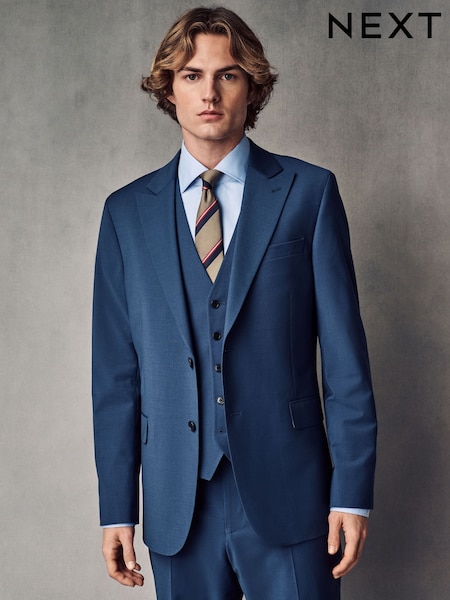 Blue Slim Fit Wool Blend Motionflex Suit Jacket (Q62666) | £110