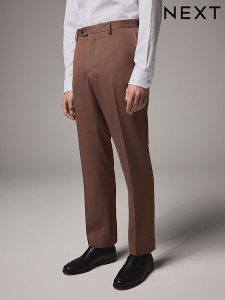 Red Tailored Fit Textured Suit Trousers (Q62674) | £35