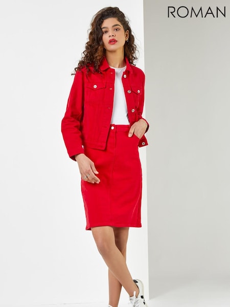 Roman Red Denim Jacket (Q62926) | £44
