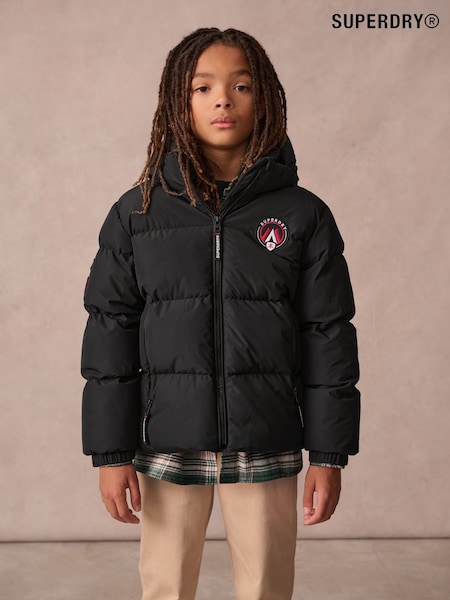 Superdry Black Sports Puffer Coat (Q63023) | £48 - £50