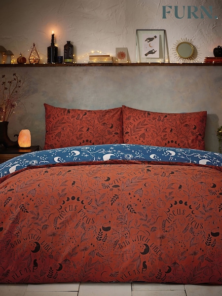 Furn Orange Witchy Vibes Reversible Duvet Cover Set (Q63375) | £16 - £32