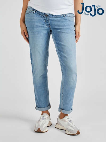 JoJo Maman Bébé Light Wash Blue Mom Maternity Denim Jeans (Q63613) | £45