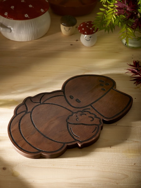 Wood Autumnal Pumpkin Serve Board (Q64656) | £7.50