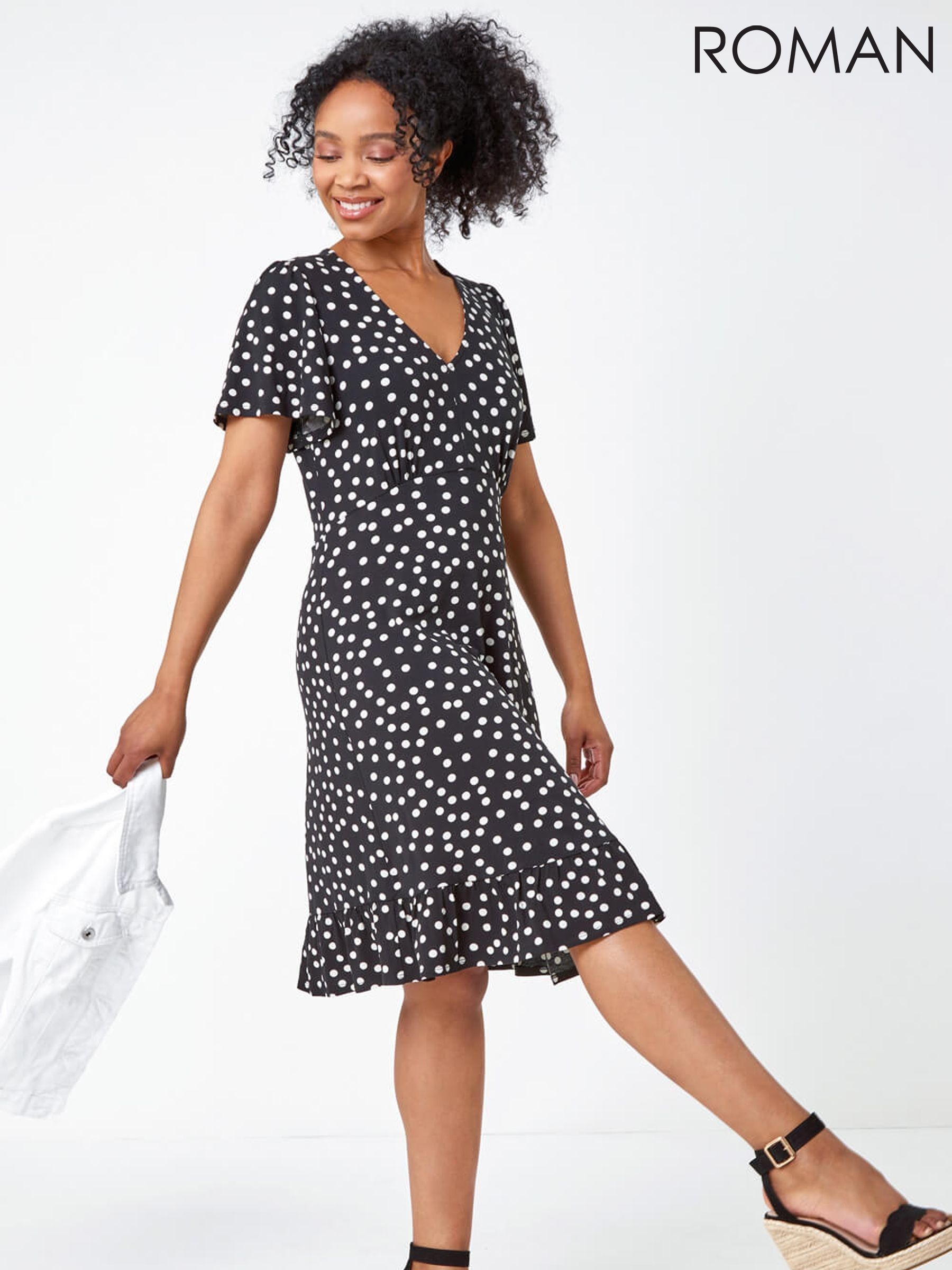 roman originals black and white dresses