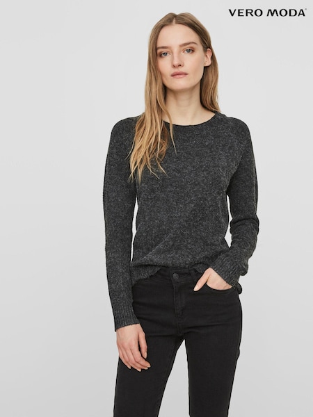 VERO MODA Black Round Neck Soft Touch Knitted Jumper (Q65932) | £25