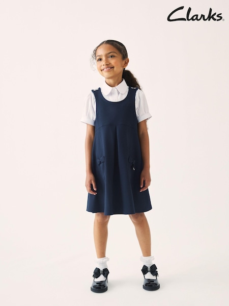 Clarks Navy Clarks School Ponte Pinafore Dress (Q66203) | £14 - £18