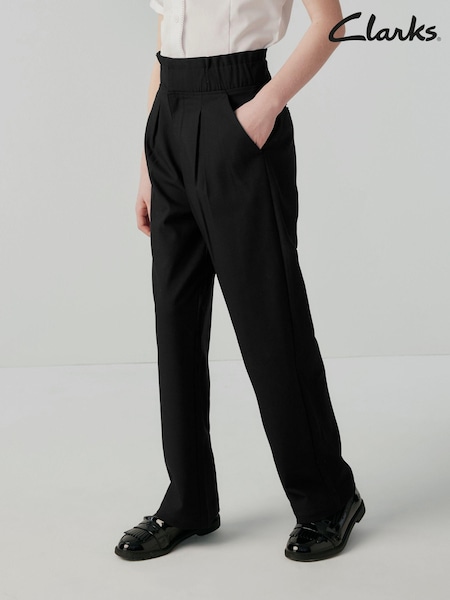 Clarks Black Senior Girls School Wide Leg Trousers (Q66236) | £20 - £23