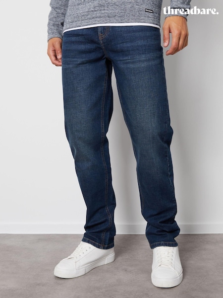 Threadbare Midnight Blue Straight Fit Jeans With Stretch (Q66485) | £25