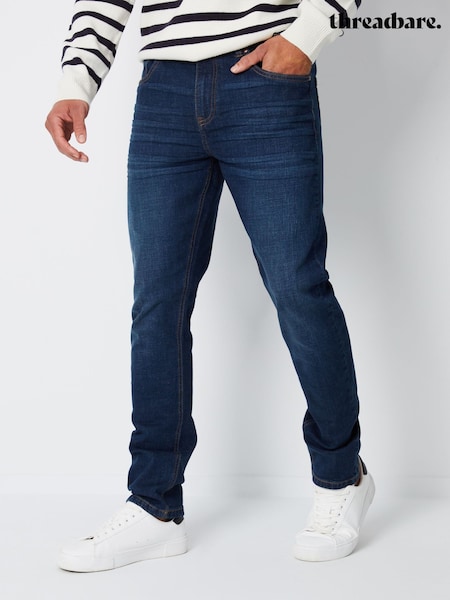 Threadbare Navy Blue Slim Fit Jeans With Stretch (Q66487) | £25