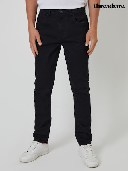 Threadbare Black Slim Fit Jeans With Stretch (Q66498) | £25