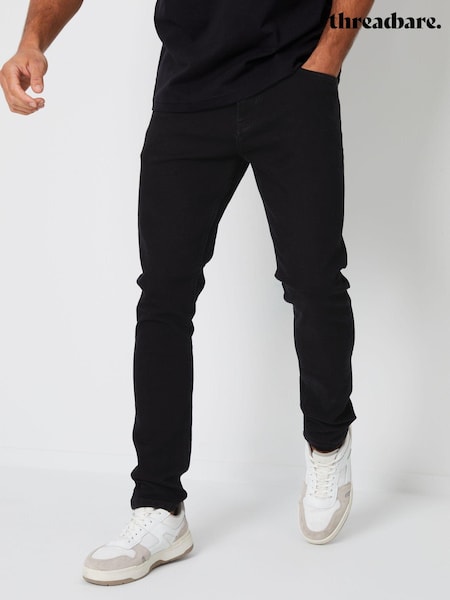 Threadbare Black Skinny Fit Jeans With Stretch (Q66517) | £25