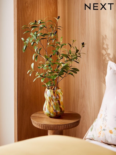 Green Artificial Olive Branch (Q67030) | £16
