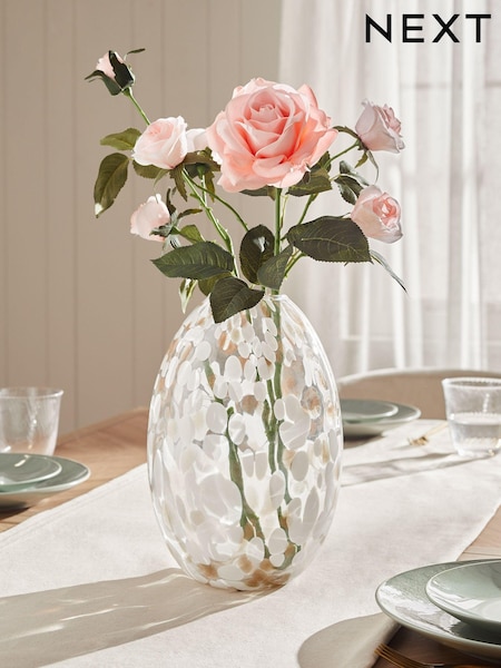 Set of 2 Blush Pink Artificial Rose Stems (Q67033) | £16