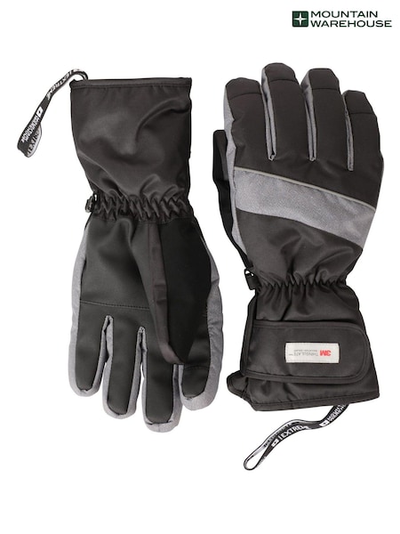 Mountain Warehouse Grey Mens Thinsulate® Waterproof Ski Gloves (Q67098) | £40