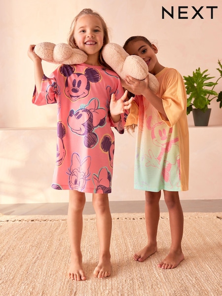 Pink/Orange Minnie Mouse License Nightie 2 Pack (2-16yrs) (Q67460) | £19 - £26