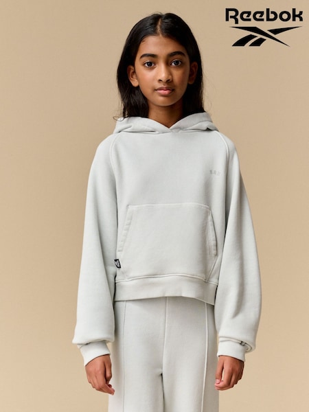 Reebok Girls Oversized 100% Cotton Cropped Hoodie (Q67604) | £22 - £28